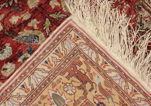 TWO SMALL CARPETS, END C19th AND EARLY C20th. 