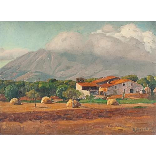 RAMON MAS I MAS (1911-1989). "RURAL VIEW".