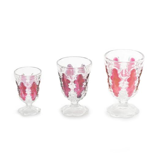 SET OF GLASSWARE, MID C20th.