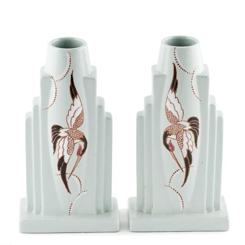 PAIR OF ART DECO VASES, CIRCA 1930.