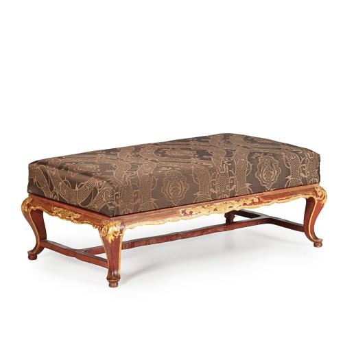 LOUIS XV STYLE BENCH, C20th.