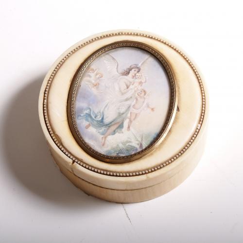 FRENCH POWDER COMPACT, MID C19th.