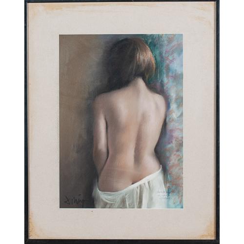 DOMINGO ÁLVAREZ GÓMEZ (1942). YOUNG GIRL: BACK VIEW". 1993.