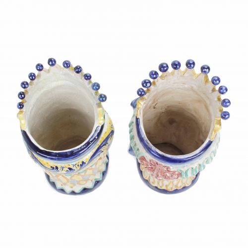 "TESTE DI MORO" ITALIAN POTS OF CALTAGIRONE, MID 20TH CENTU