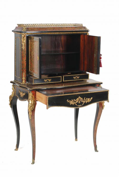 "BONHEUR-DU-JOUR", FRENCH NAPOLE0N III DESK, MID 19TH CENTU