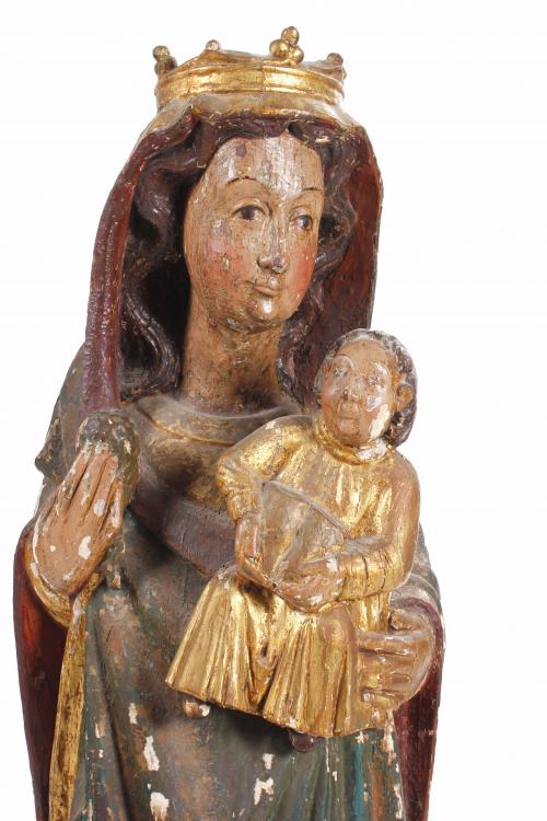 16TH CENTURY CASTILIAN SCHOOL. "MADONNA WITH CHILD".