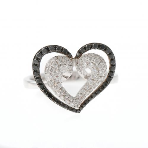 DOUBLE HEART RING.