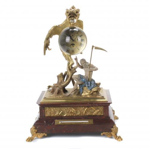 PROBABLY ENGLISH TABLE CLOCK, 19TH - 20TH CENTURY.