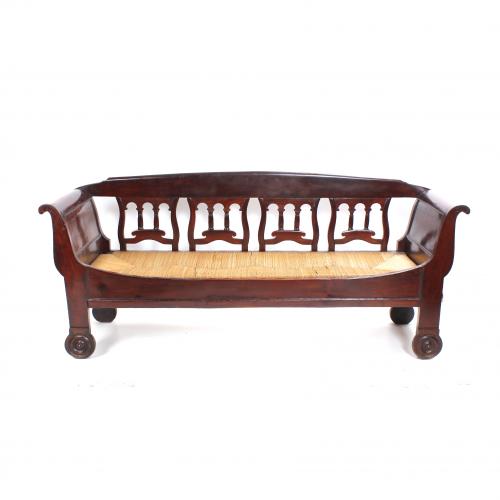 ELIZABETHAN BENCH, MID 19TH CENTURY. 