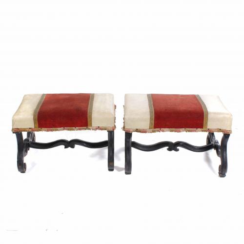 PAIR OF MAJORCAN STOOLS, 19TH CENTURY. 