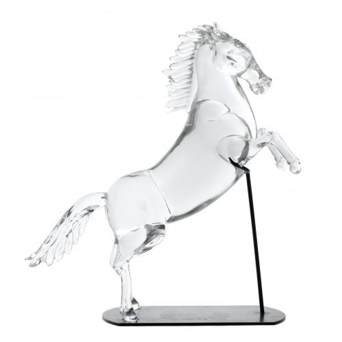 ESCULTURA DE CABALLO ITALIANA DE MURANO, ÚLTIMO TERCIO SIGLO XX.