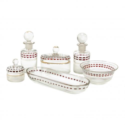 FRENCH TOILET SET, 20TH CENTURY.