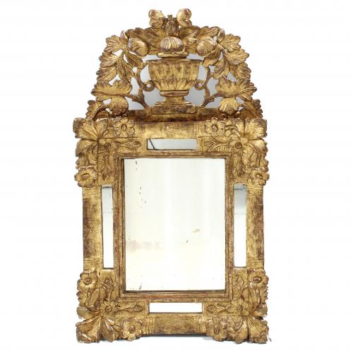 FRENCH NEOCLASSICAL CHARLES IV MIRROR, LATE 18TH CENTURY.