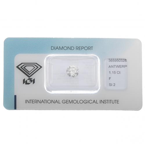 DIAMANTE 1,15 CT. TALLA BRILLANTE EXCELLENT.