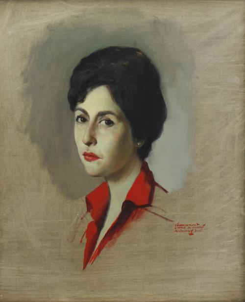 27922-ARMANDO MIRAVALLS BOVE (1916-1978). "RETRATO FEMENINO", 1960.