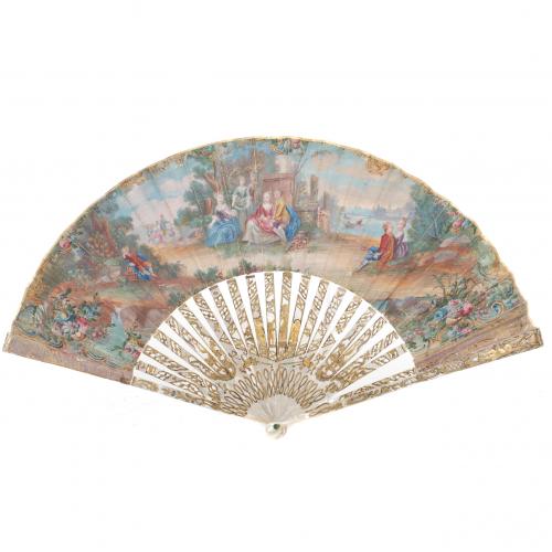 FRENCH LOUIS XVI FAN, LAST THIRD 18TH CENTURY.