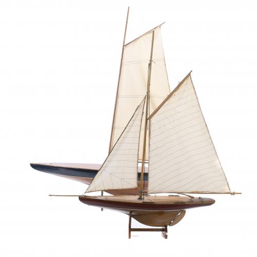 TWO SAILING VESSEL MODELS, 20TH CENTURY.