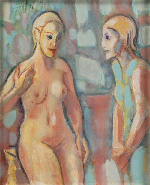 PERE GASTÓ (1908-1997). "FIGURAS", 1971.