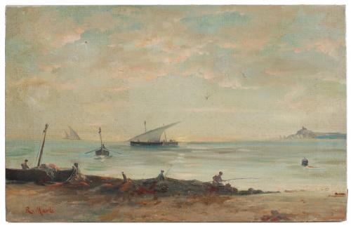 EARLY 20TH CENTURY CATALAN SCHOOL "SEASCAPE".