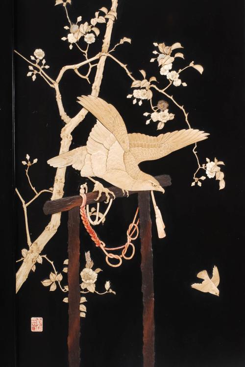 FOUR JAPANESE PANELS, SECOND QUARTER OF THE 20TH CENTURY.