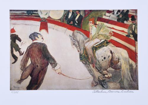 AFTER HENRI DE TOULOUSE-LAUTREC (1864-1901). "EQUESTRIENNE (IN FERNANDO'S CIRCUS)".