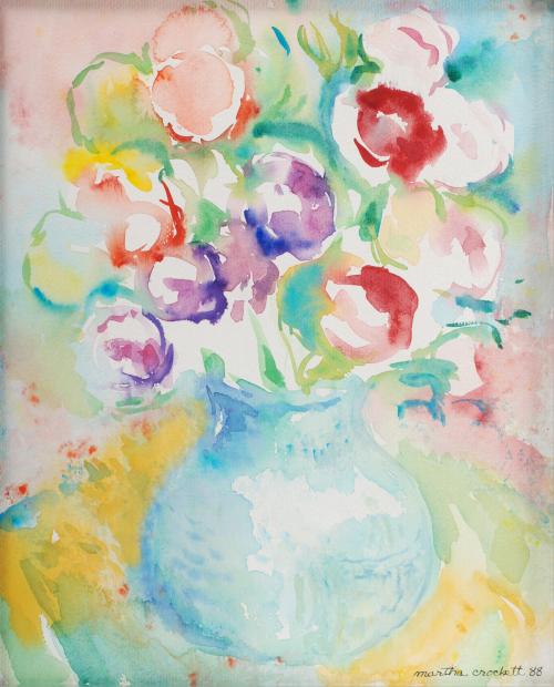 MARTHA CROCKETT (1928). "FLOWERS VASE", 1988. 