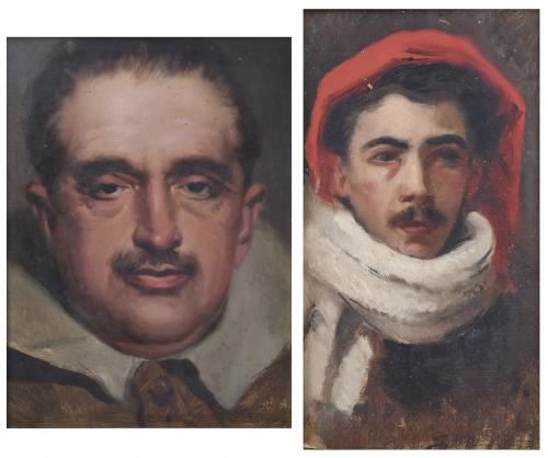 ATRIBUIDO A SEGUNDO MATILLA MARINA (1862-1937). "RETRATOS MASCULINOS".