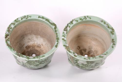 PAIR OF CHINESE FLOWERPOTS, MID 20TH CENTURY