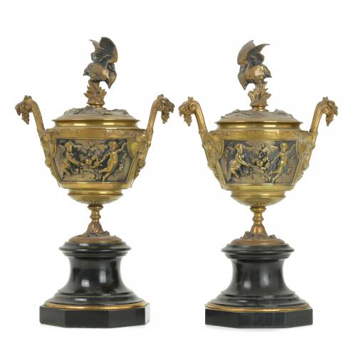 PAIR OF FRENCH GOBLETS, FIRST THIRD 20TH CENTURY.