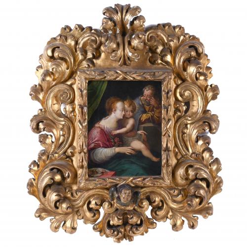 ITALIAN SCHOOL, SECOND HALF 16TH CENTURY. "HOLY FAMILY".