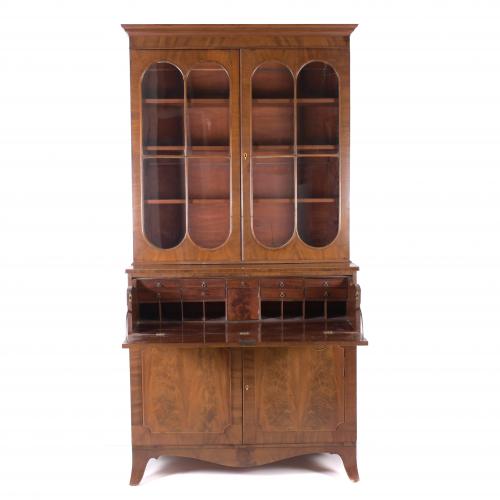 VICTORIAN DISPLAY CABINET-DESK, SECOND HALF 19TH CENTURY.