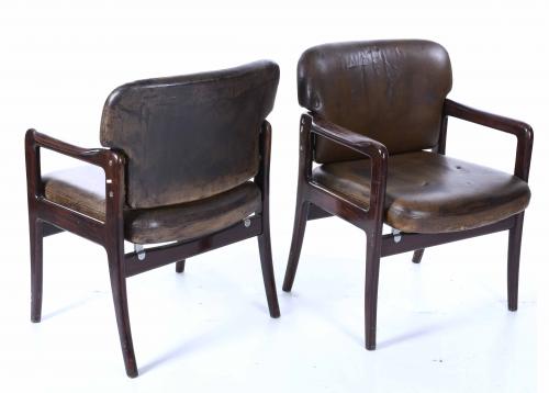 SET OF FOUR NORDIC ARMCHAIRS, SECOND HALF OF THE 20TH CENTU