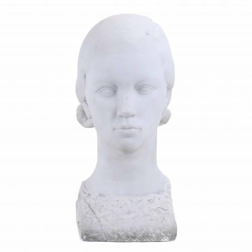 CATALAN SCHOOL, FIRST HALF 20TH CENTURY. "BUST  OF A GIRL".