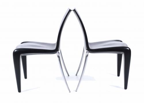 PHILIPPE STARCK (1949). SET OF FOUR CHAIRS MODEL LOUIS 20, 