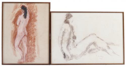 EDUARD CASTELLS (1898-1976). "FEMALE NUDES", 1971 and 1975. 