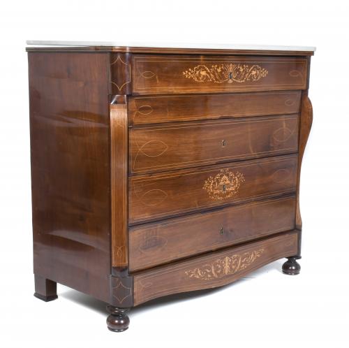 ELIZABETHAN CHEST OF DRAWERS-DESK, CIRCA 1860.