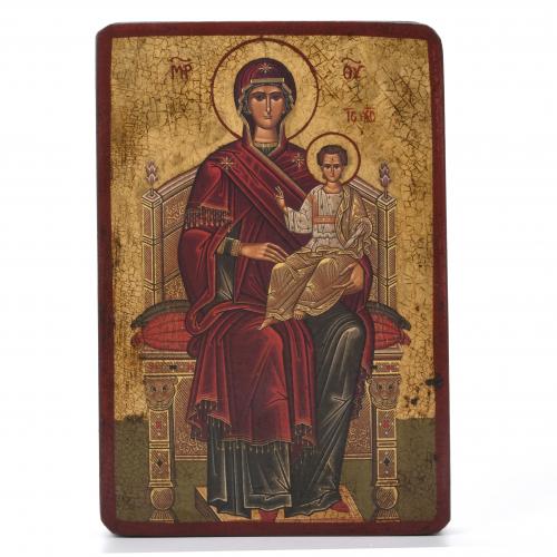 20TH CENTURY RUSSIAN SCHOOL. ENTHRONED MADONNA AND CHILD.