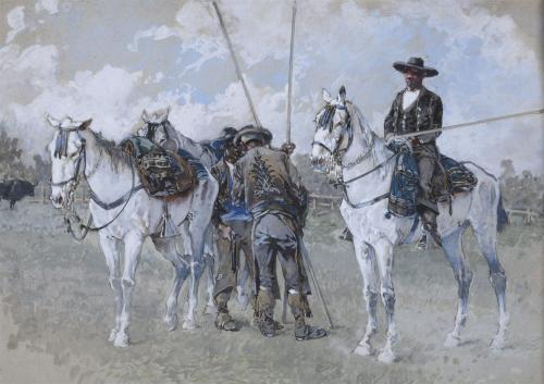 BALDOMERO GALOFRE I GIMÉNEZ (1849-1902). "VAQUEROS ANDALUCE