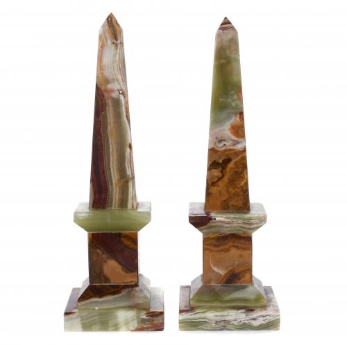 PAIR OF OBELISKS, 20TH CENTURY.