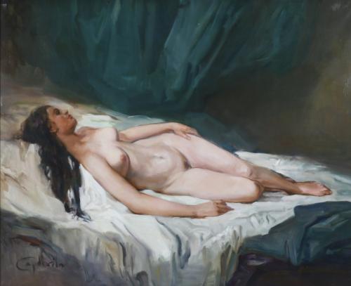 GENÍS CAPDEVILA PUIG (1860-1932). "DESNUDO FEMENINO". 