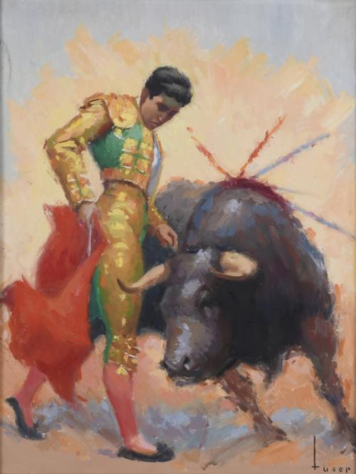 JOSÉ MARÍA TUSER VÁZQUEZ (1919-1986). "THE BULLFIGHTER PACO CAMINO", 1960.