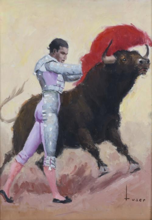 JOSÉ MARÍA TUSER VÁZQUEZ (1919-1986). "THE BULLFIGHTER ANTONIO ORDÓÑEZ", 1962. 