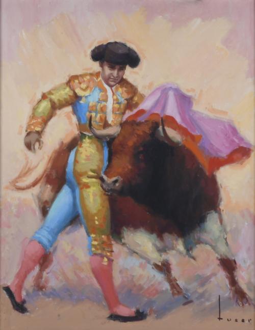 JOSÉ MARÍA TUSER VÁZQUEZ (1919-1986). "EL TORERO DIEGO PUERTA".