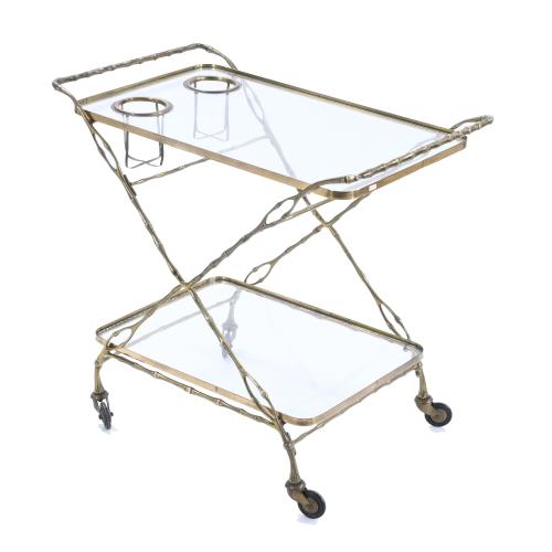 FRENCH MAISON BAGUÈS STYLE SERVING TROLLEY, 60'S-70'S.