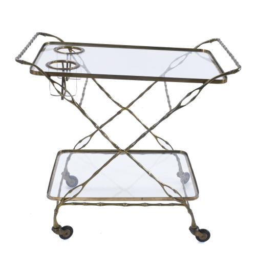 FRENCH MAISON BAGUÈS STYLE SERVING TROLLEY, 60&#39;S-70&#39;S.