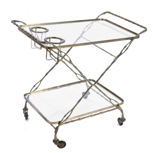 FRENCH MAISON BAGUÈS STYLE SERVING TROLLEY, 60&#39;S-70&#39;S.