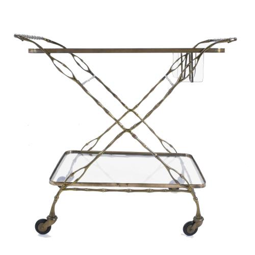 FRENCH MAISON BAGUÈS STYLE SERVING TROLLEY, 60&#39;S-70&#39;S.