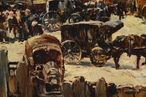 A. GIARDI. "CARRIAGES ON A SQUARE".