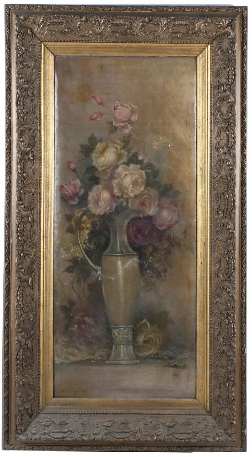 LATER 19TH -EARLY 20TH CENTURY SPANISH SCHOOL. "FLOWERS".