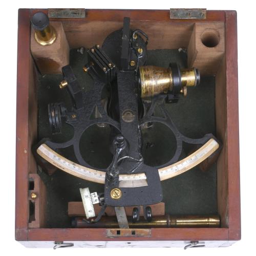 ENGLISH "HUSUN" NAVIGATING SEXTANT, BY HENRY HUGHES & SON LTS. LONDON, EARLY 20TH CENTURY.